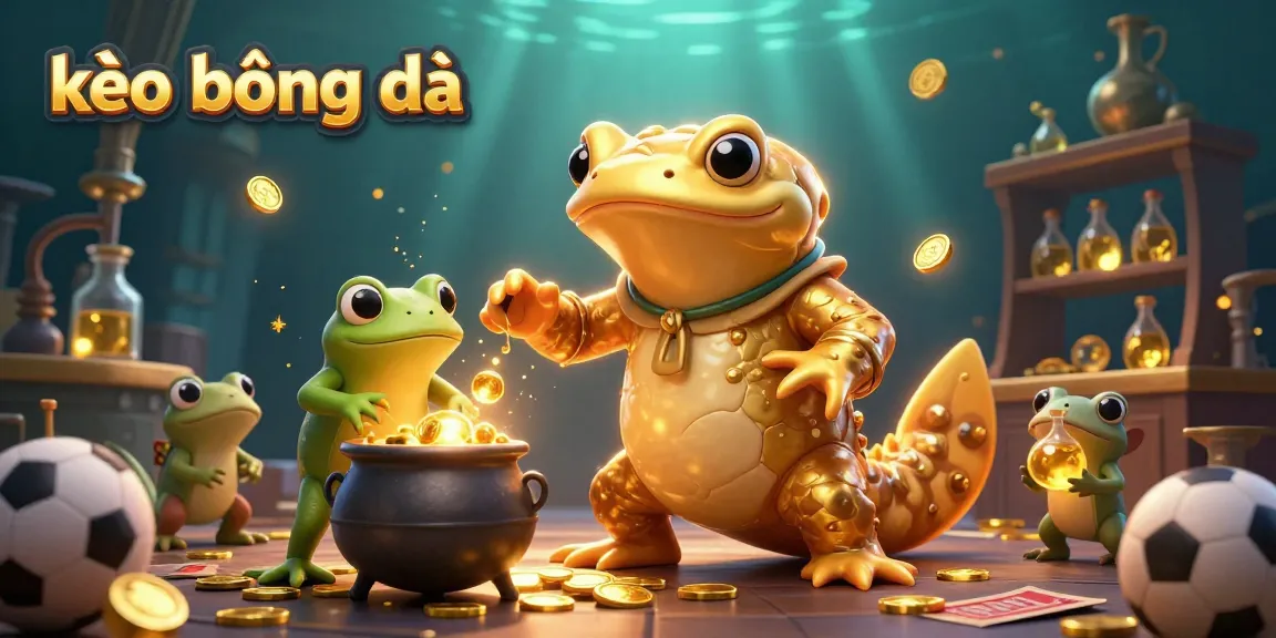Bet on kèo bóng đá with exciting sports elements and magical illustrations.