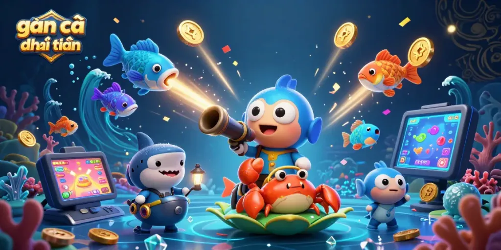 Engage with the thrilling game bắn cá đổi thưởng as vibrant sea creatures team up for underwater gaming adventures.