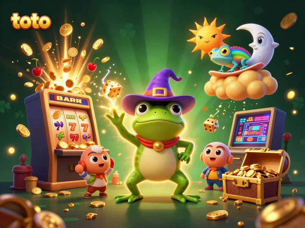 Experience gaming with toto in a vibrant 3D casino world of lucky charms and golden prizes.
