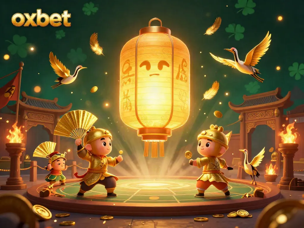 Experience thrilling gameplay at oxbet with vibrant casino elements and lucky symbols in a dynamic scene.