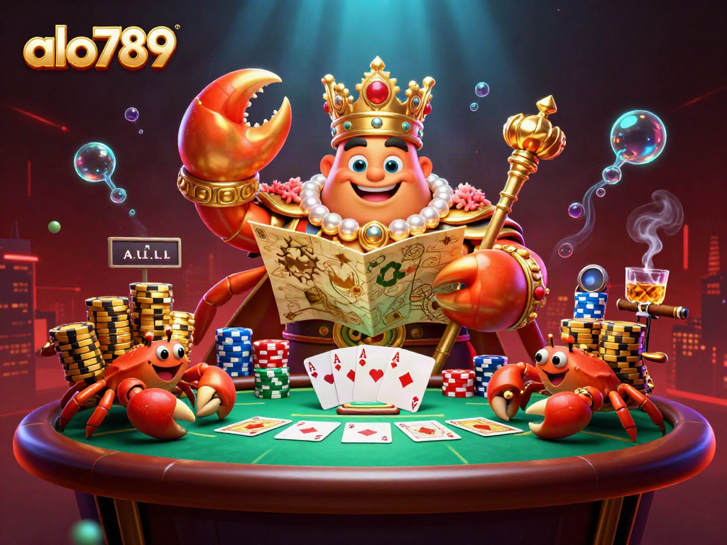 Experience thrilling gameplay at ALO789 casino with exciting poker action and vibrant characters.