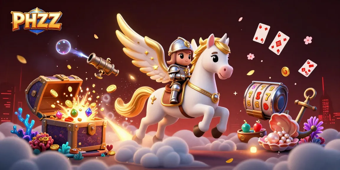 Engage in exciting PHZZZ casino dynamics with a celestial knight and treasure elements!