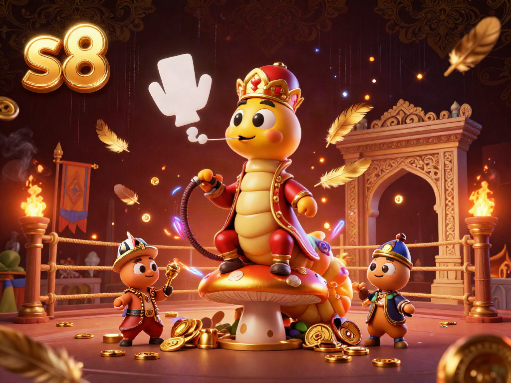 Experience the excitement of s8 gaming featuring a caterpillar hookah-master and rich casino elements.