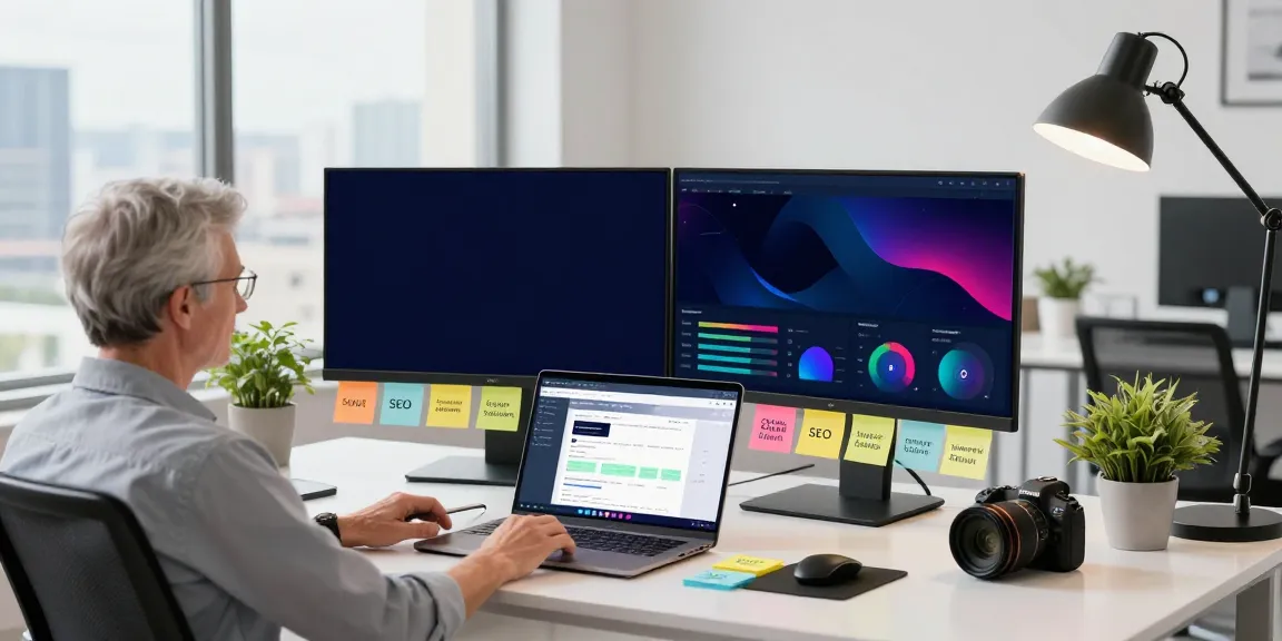 SEO specialist optimizing instant indexing strategies in a modern office.