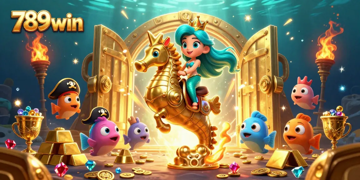 Experience thrilling wins at 789win with the vibrant underwater adventure and treasure-filled scene.