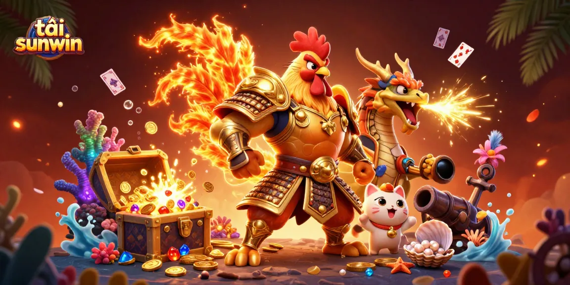 Experience thrilling gameplay while tải sunwin with vibrant characters and casino elements in a rich 3D illustration.
